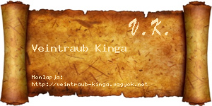 Veintraub Kinga névjegykártya